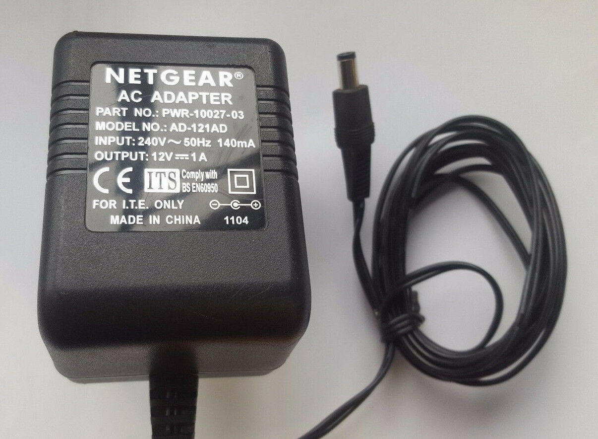 New 12V 1A NETGEAR DV-1280-3UK Power Supply AC Adapter Charger